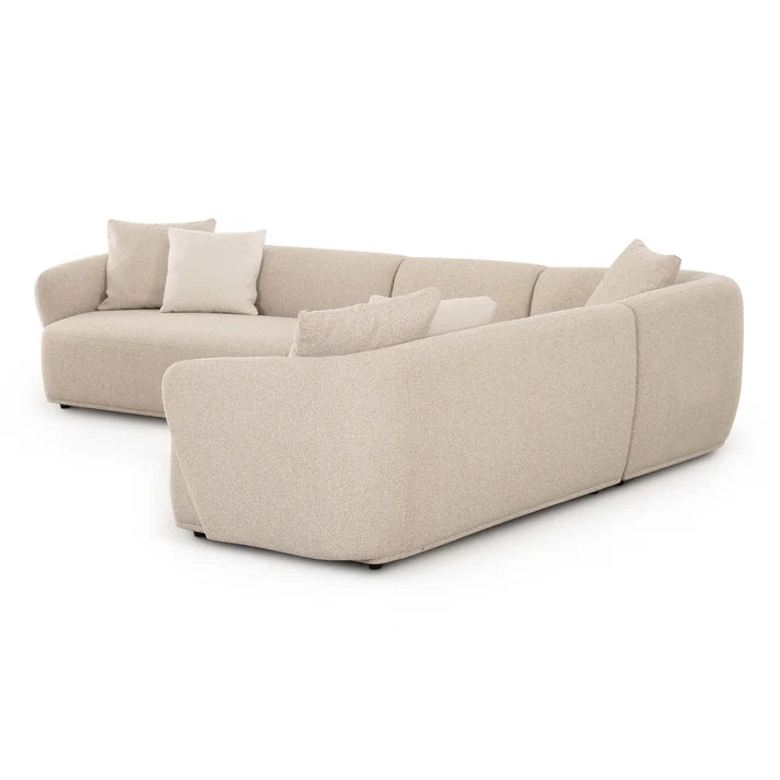 Sylvie 4-Piece Cream Boucle Sectional