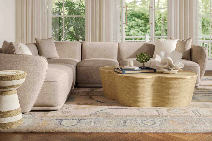 Sylvie 4-Piece Cream Boucle Sectional