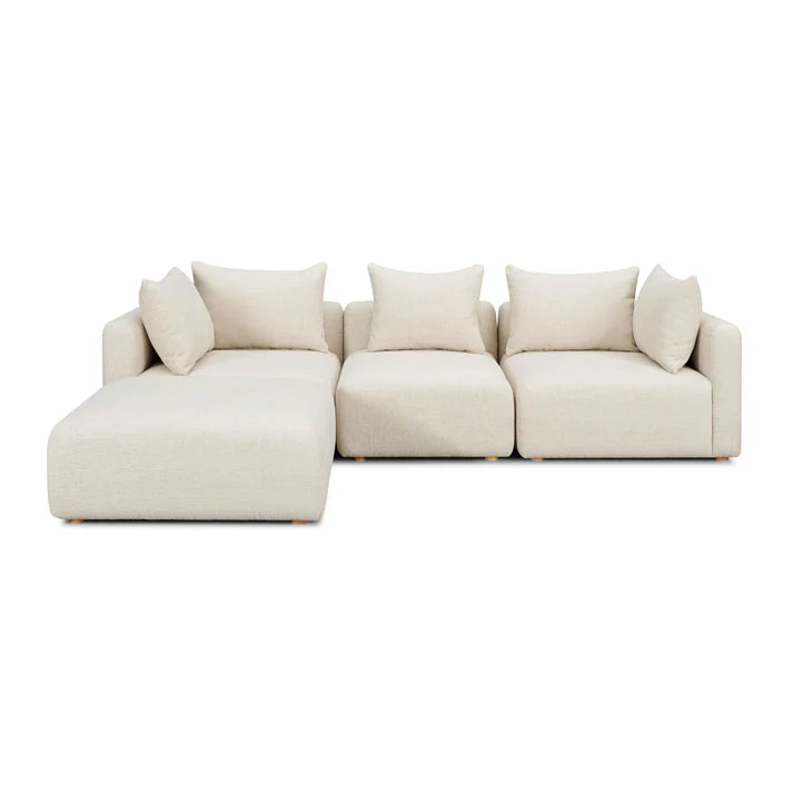 Hangover 4-Piece Heavy Textured Fabric Modular Sectional Estimated restock 3/13/2026.