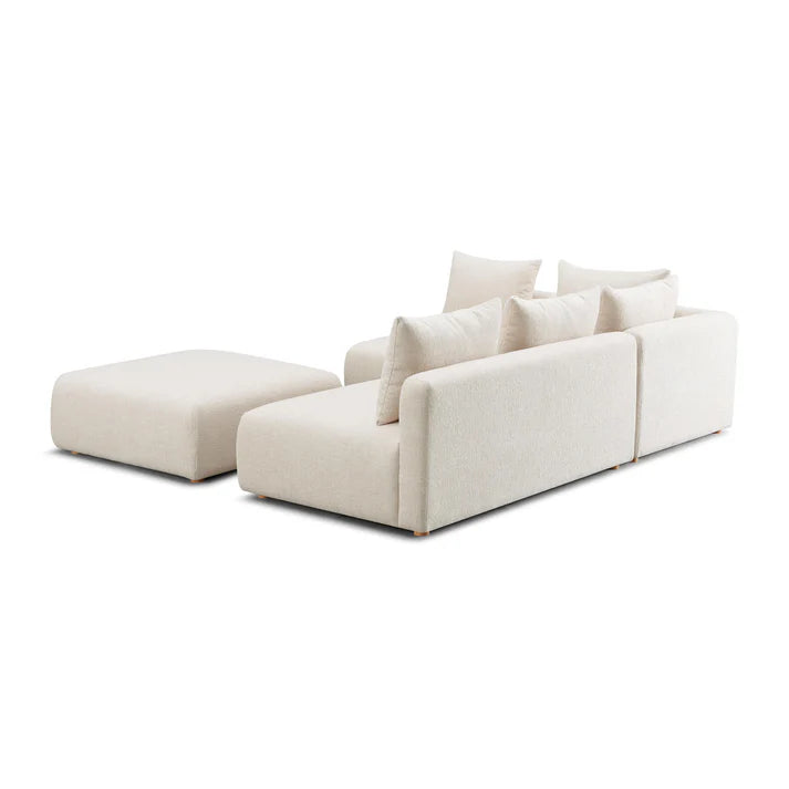 Hangover 4-Piece Heavy Textured Fabric Modular Chaise Sectional Estimated restock 3/13/2026.