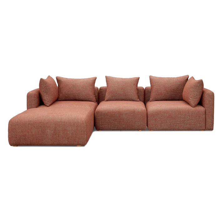 Hangover 4-Piece Heavy Textured Fabric Modular Sectional Estimated restock 3/13/2026.