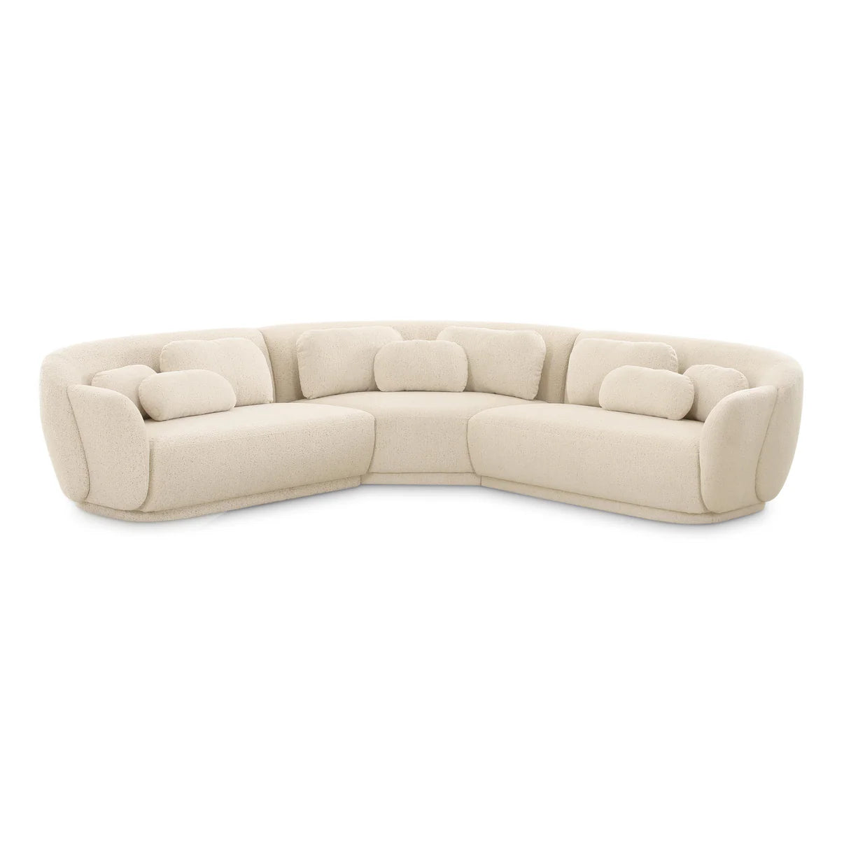 Misty 3-Piece Cream Boucle Modular L-Sectional