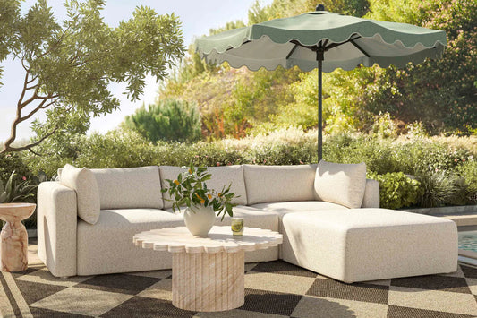 Hangover 4-Piece Cream Outdoor Modular Sectional
