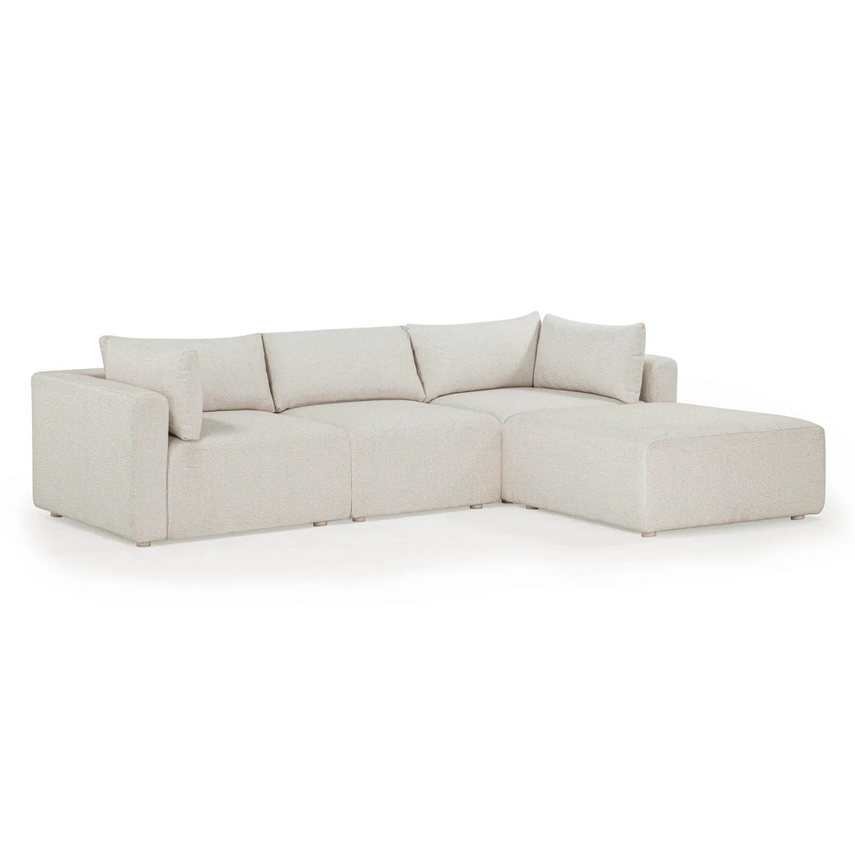 Hangover 4-Piece Cream Outdoor Modular Sectional