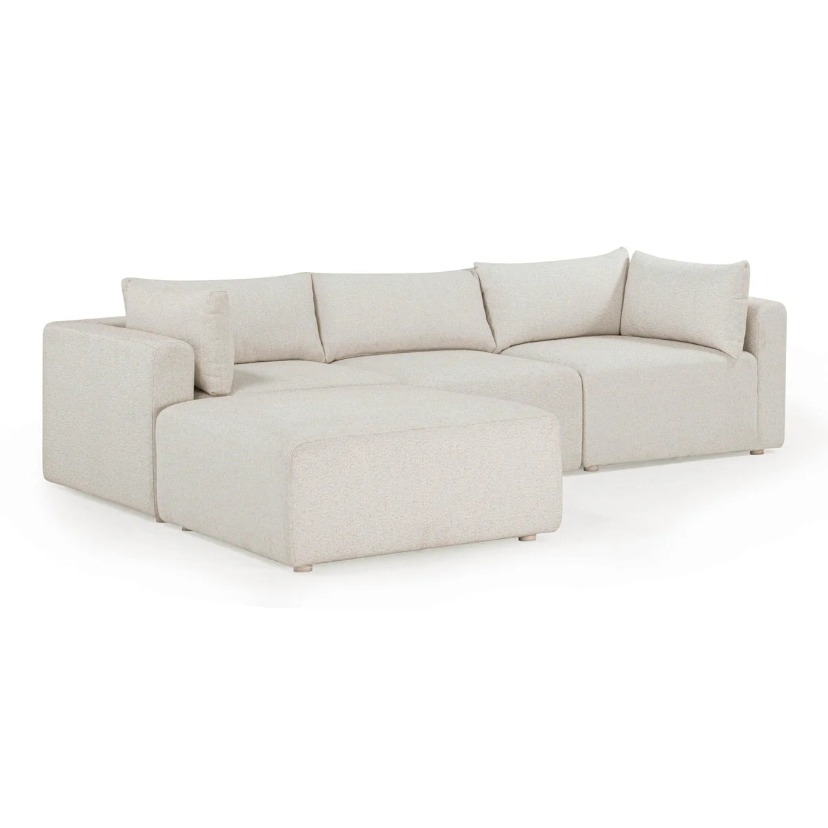 Hangover 4-Piece Cream Outdoor Modular Sectional