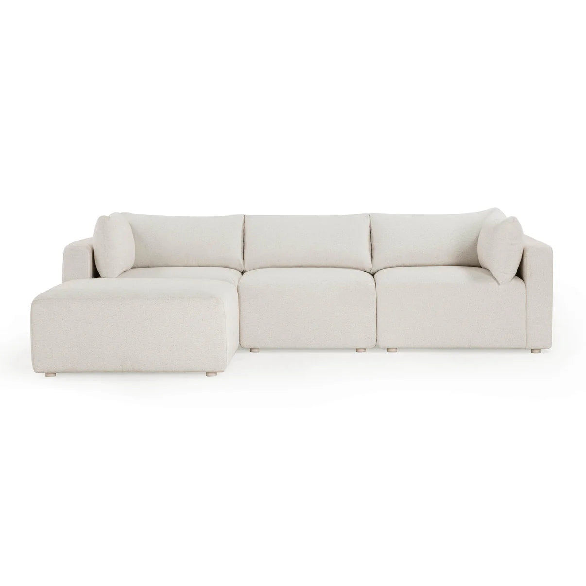 Hangover 4-Piece Cream Outdoor Modular Sectional