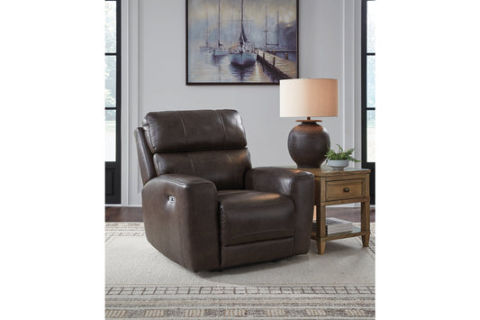 Beadel Dual Power Leather Recliner - Venini Furniture 