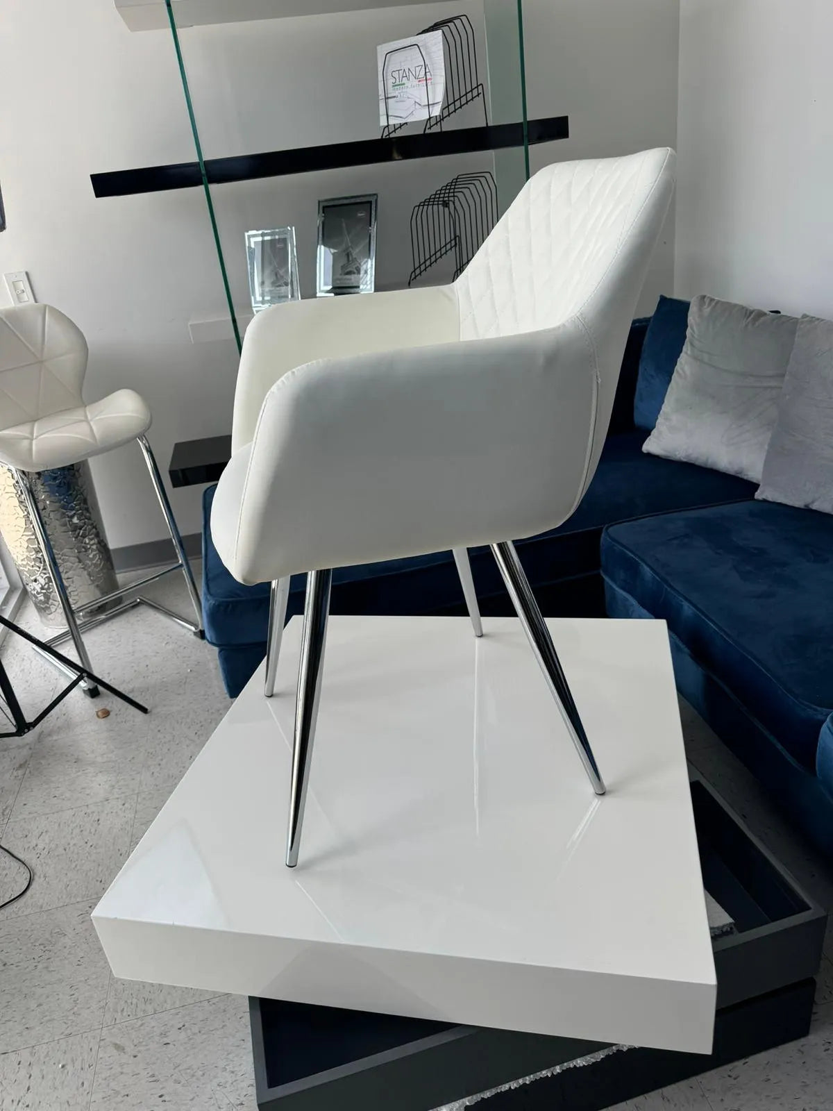 Alba Dining Chair White & Black