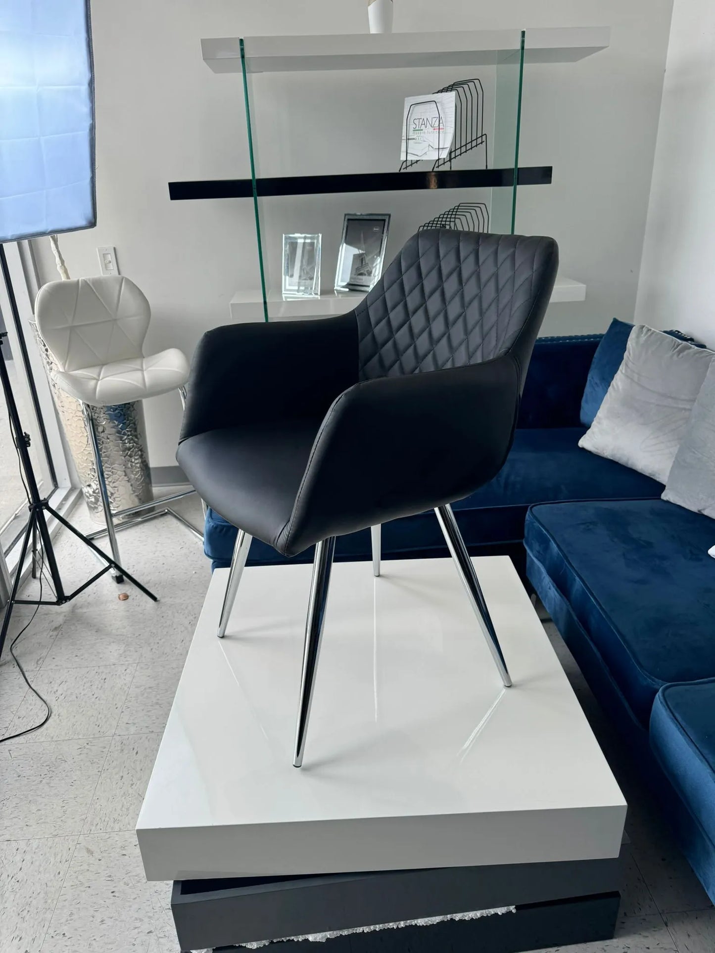 Alba Dining Chair White & Black