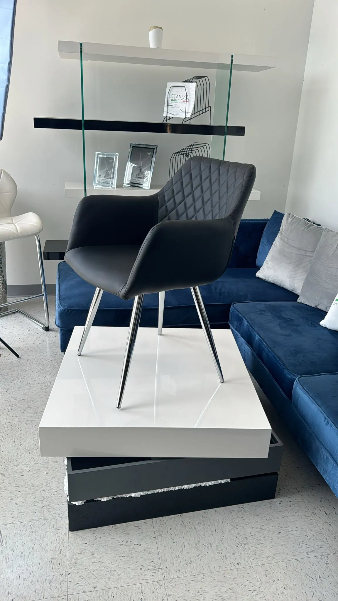 Alba Dining Chair White & Black
