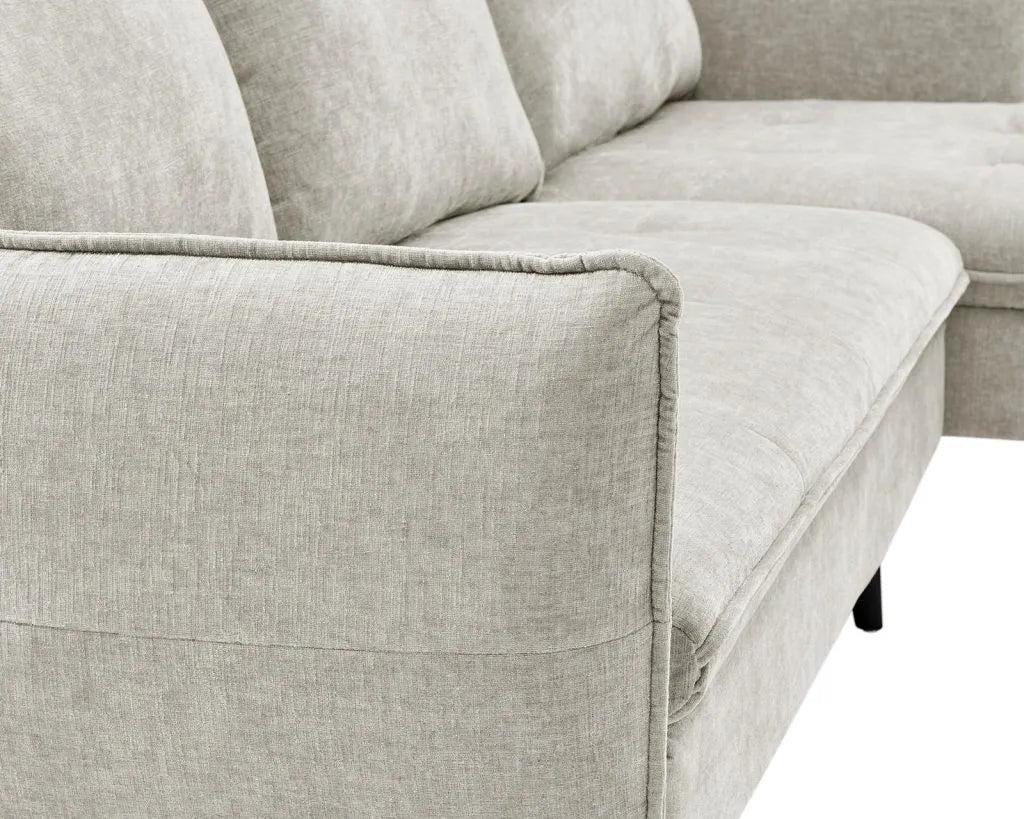 PARIS Sectional Right or Left in Beige, Light Gray or Dark Gray.
