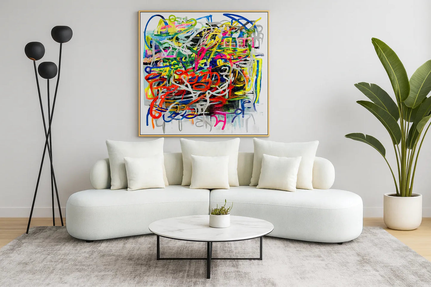 Grace Sectional Sofa with pillows Grey or White