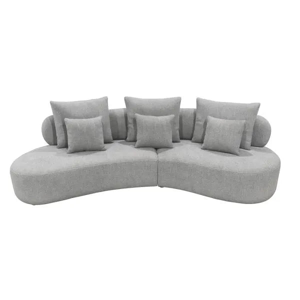 Grace Sectional Sofa with pillows Grey or White