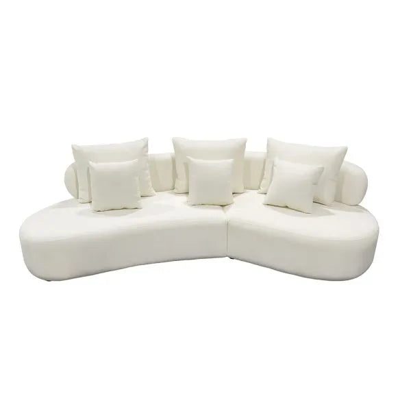 Grace Sectional Sofa with pillows Grey or White