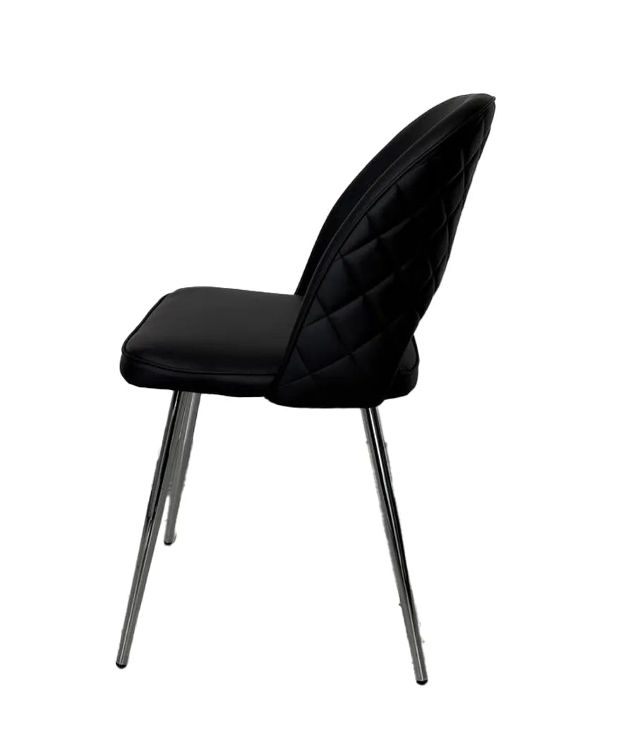 Hill Dining Chair Grey, Black & White.