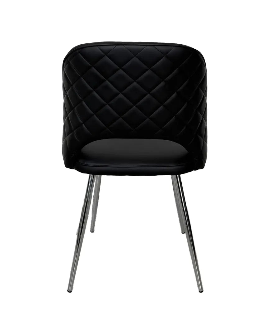 Hill Dining Chair Grey, Black & White.