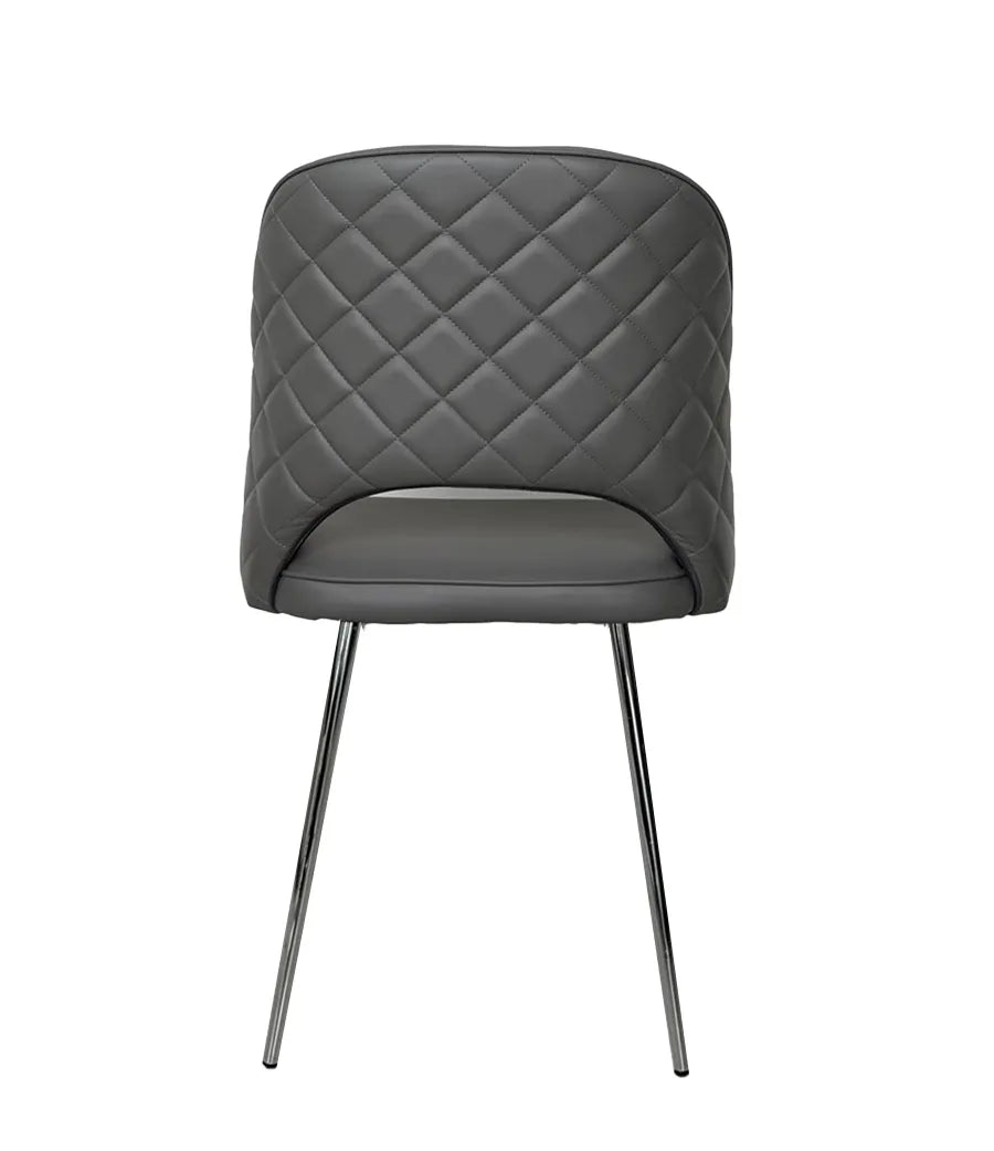 Hill Dining Chair Grey, Black & White.