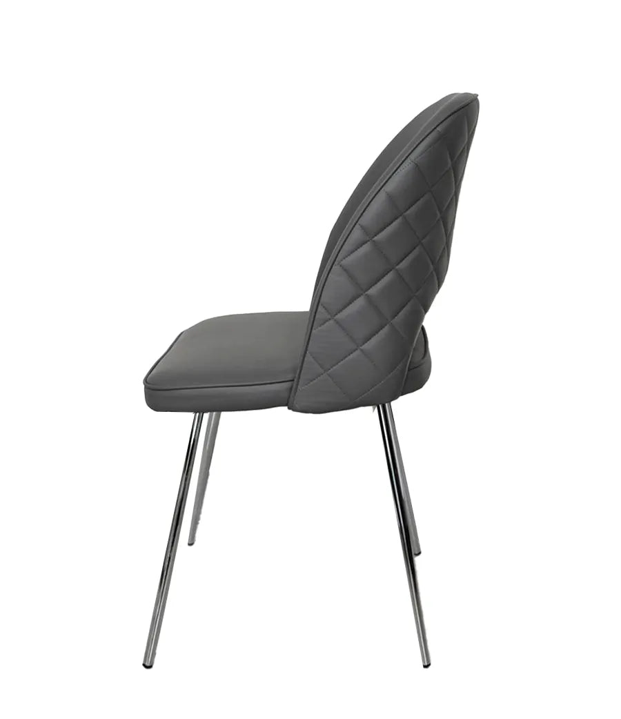 Hill Dining Chair Grey, Black & White.
