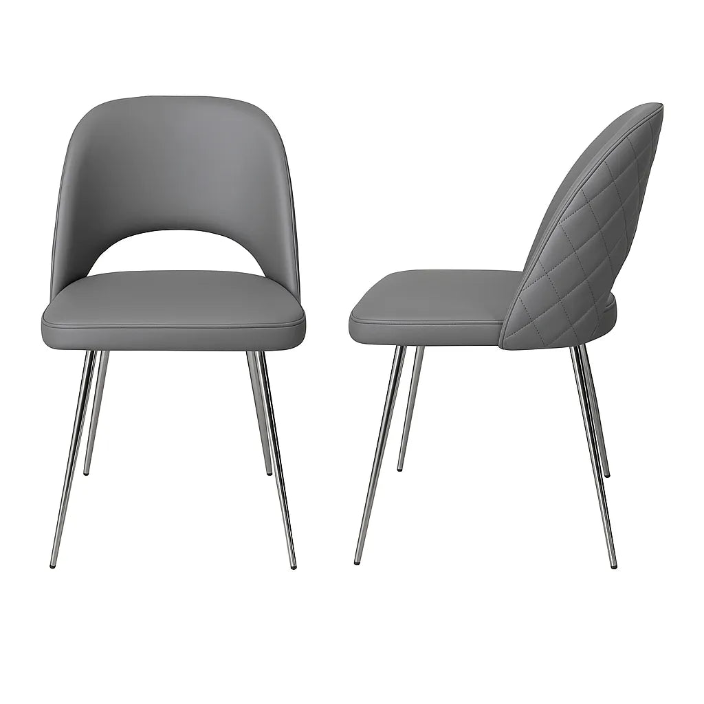 Hill Dining Chair Grey, Black & White.