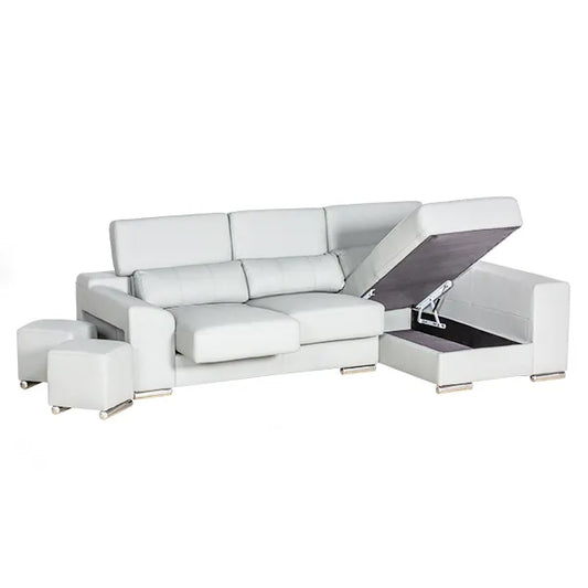 London Sectional in White, Black, Grey and Left or Right. - Venini Furniture 