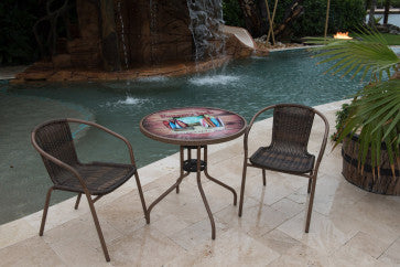 Panama Jack Café 3 Pc Chairman of The Boards Bistro Set