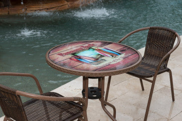 Panama Jack Café 3 Pc Chairman of The Boards Bistro Set