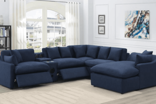 Purchase blue sofa from individual items to a complete fashionable combo of chairs, sofas, and coffee tables.