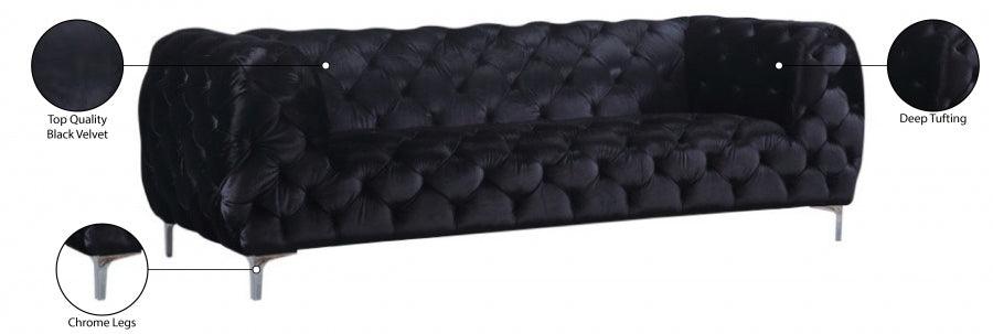 Mercer Velvet Sofa SKU: 646-S - Venini Furniture 