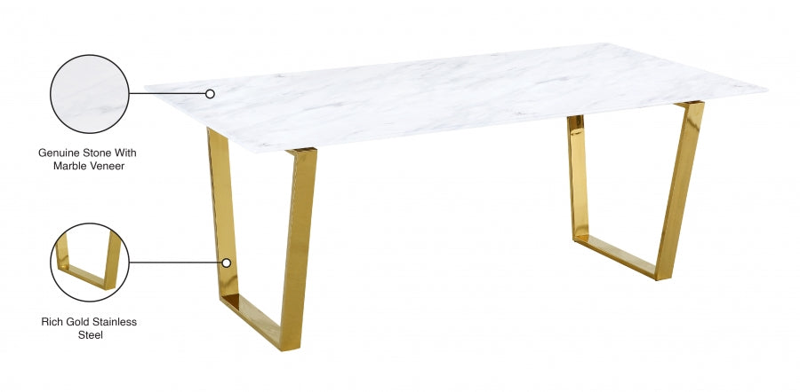 Cameron Gold Dining Table SKU: 712-T