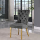 Carmen Velvet Dining Chair SKU: 812Cream-C