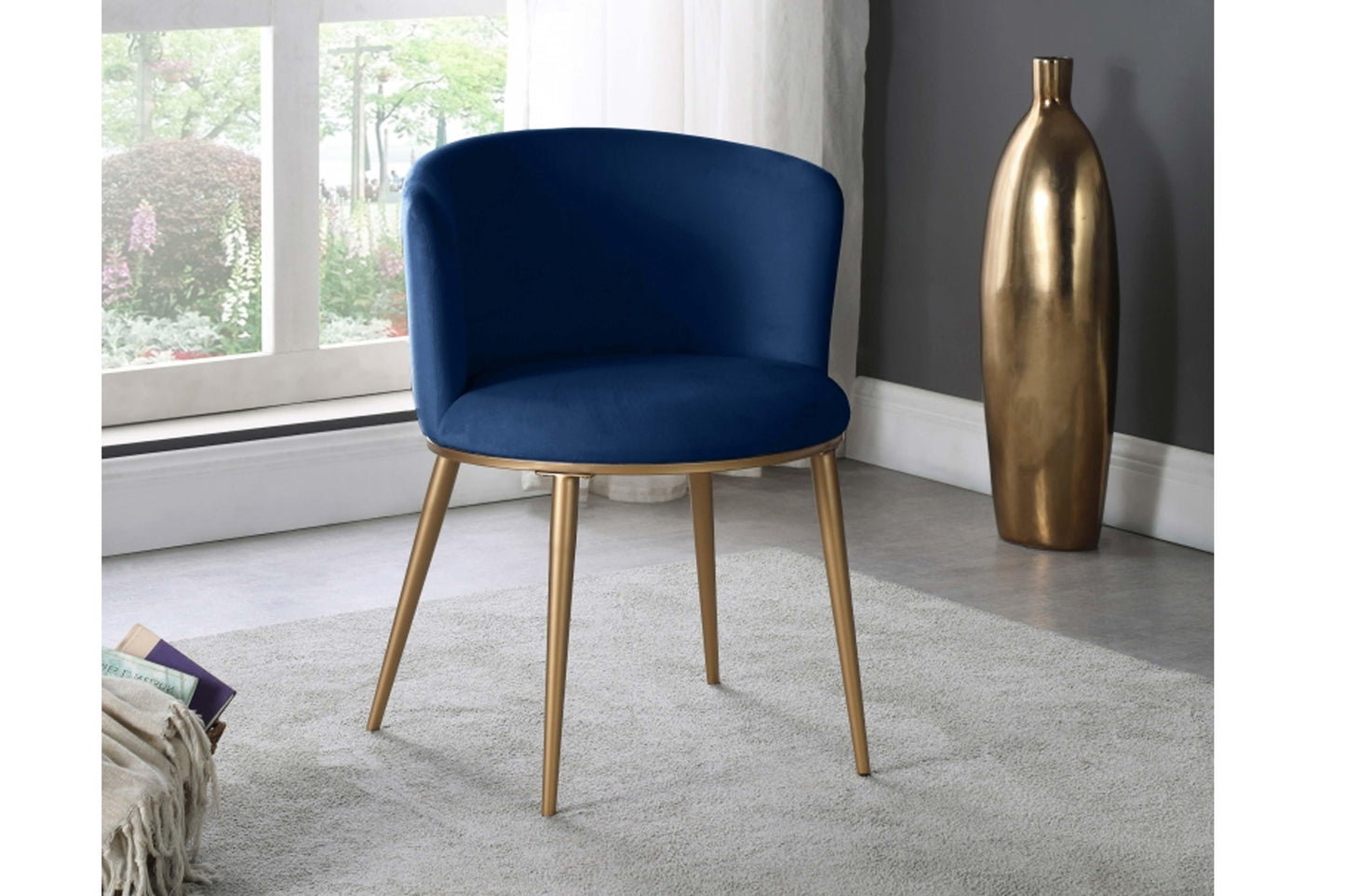 Skylar Velvet Dining Chair SKU: 965-C - Venini Furniture 