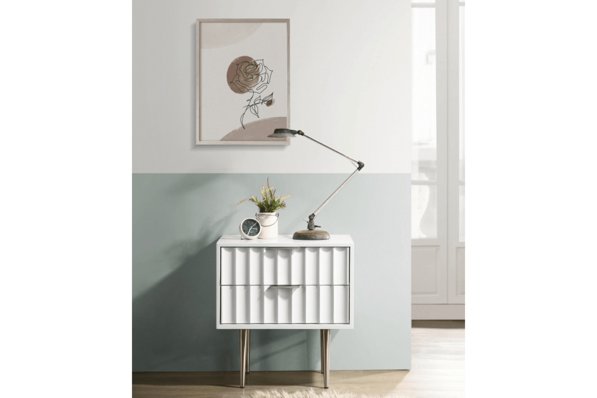 white nightstand
