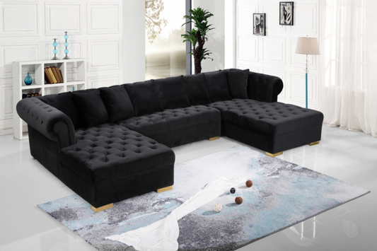 Presley 3pc. Velvet Sectional SKU: 698-Sectional