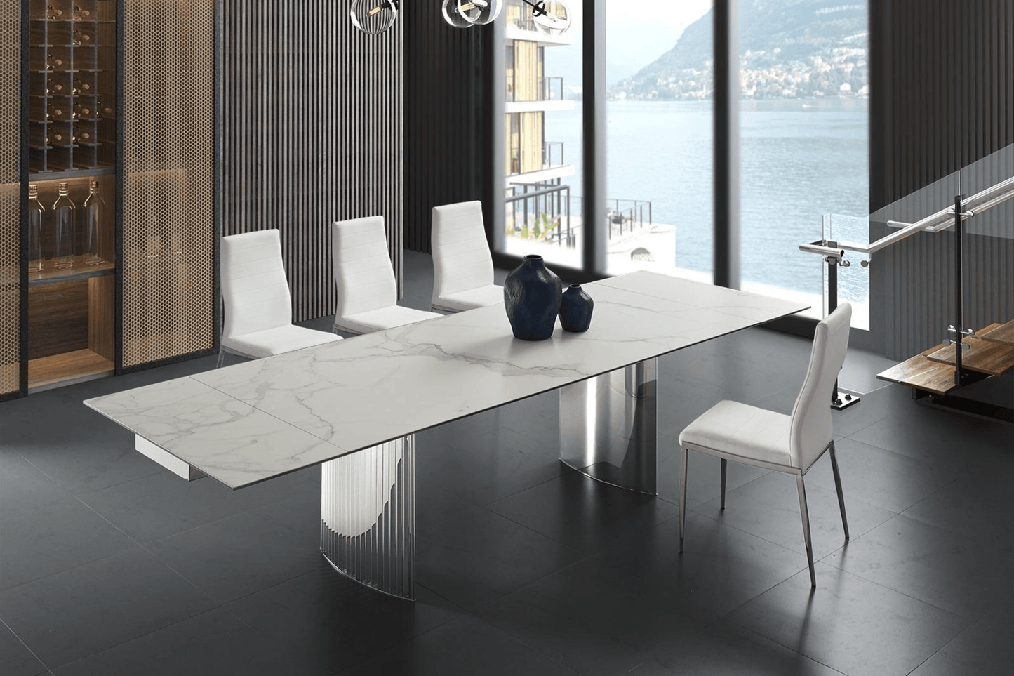 Firenze Dining Chair White Model CB-511WH - Venini Furniture 