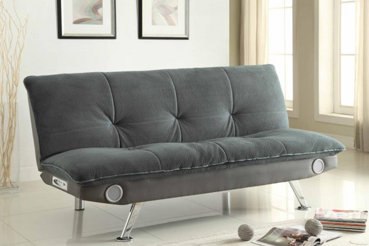 Venice Upholstered Sofa Bed with Bluetooth Speakers Grey Model 18500046