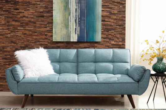 Riga Biscuit-tufted Sofa Bed Turquoise Blue Model 18360097