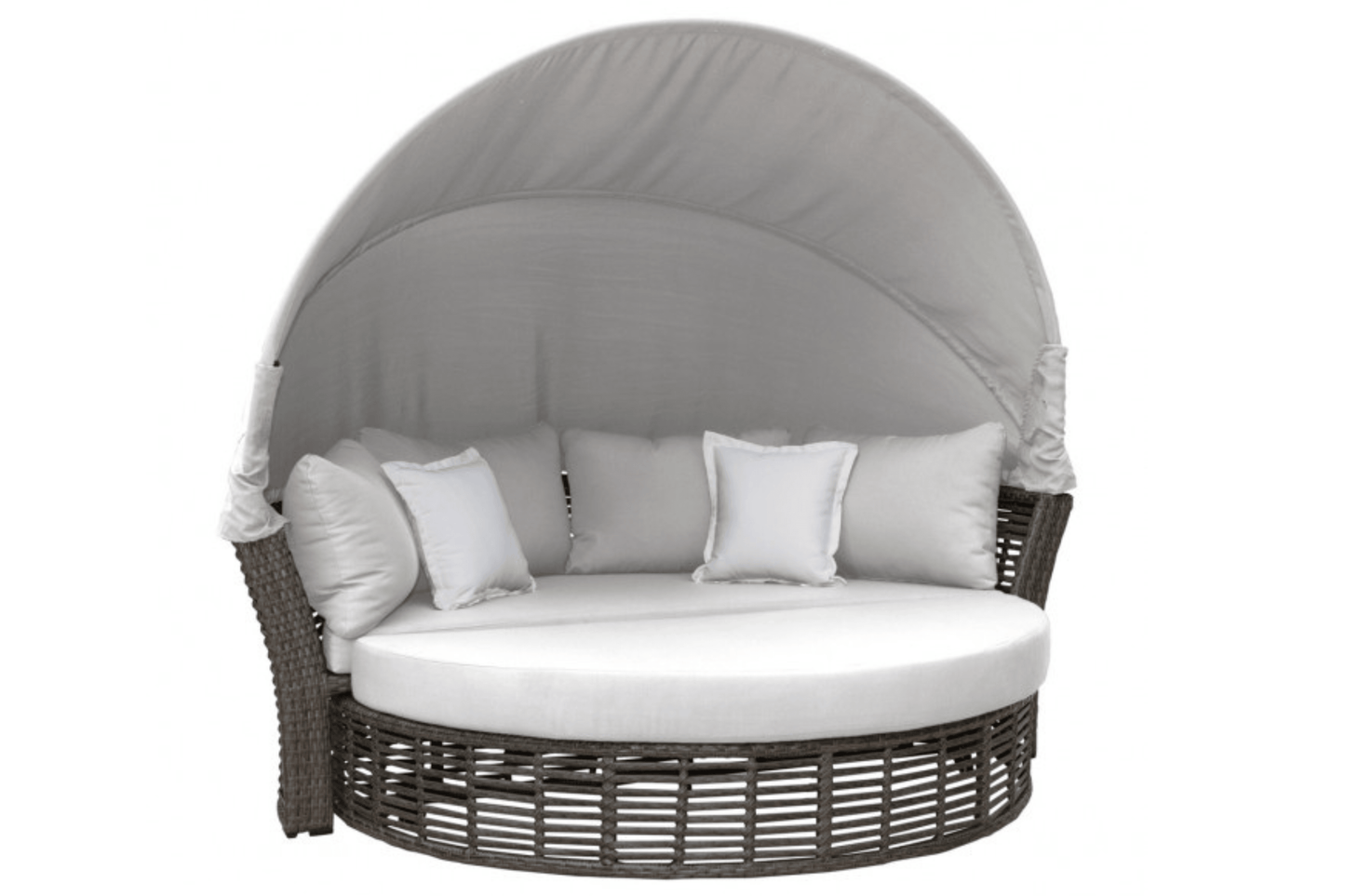 Graphite Canopy Daybed w/off-white cushion