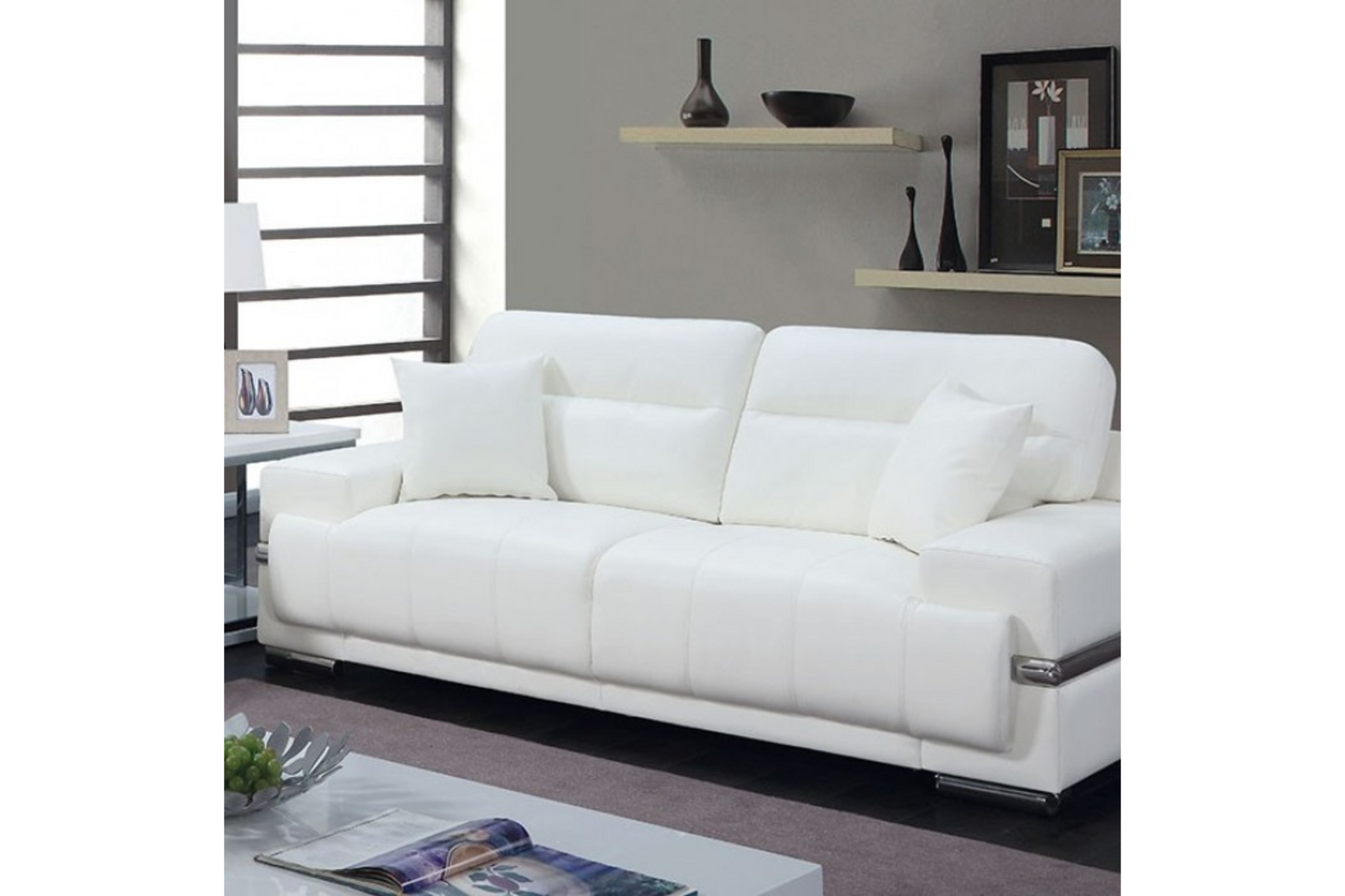 modern white sofa