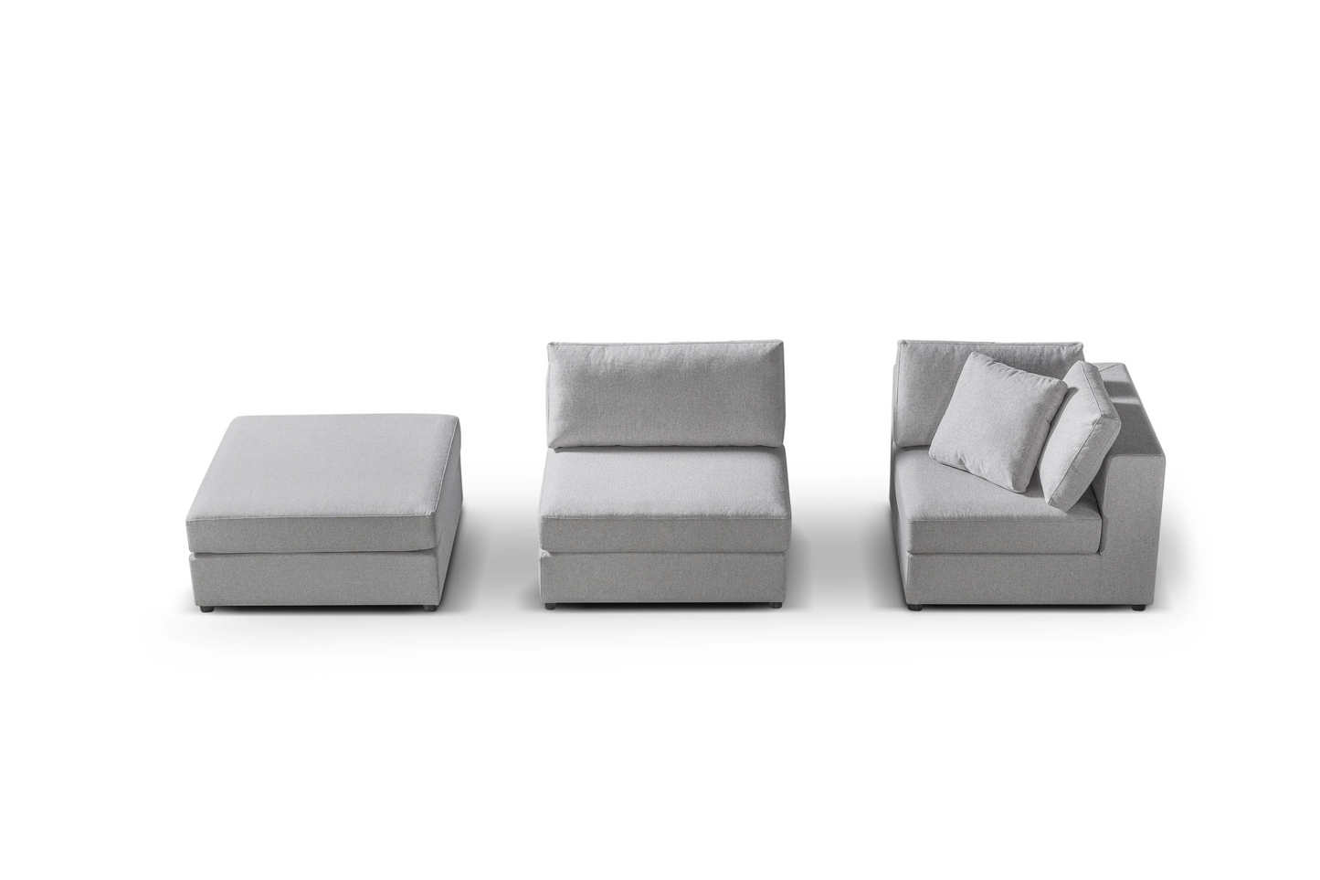 Soho sectional sofa gray Model CB-A2C3S1OGR