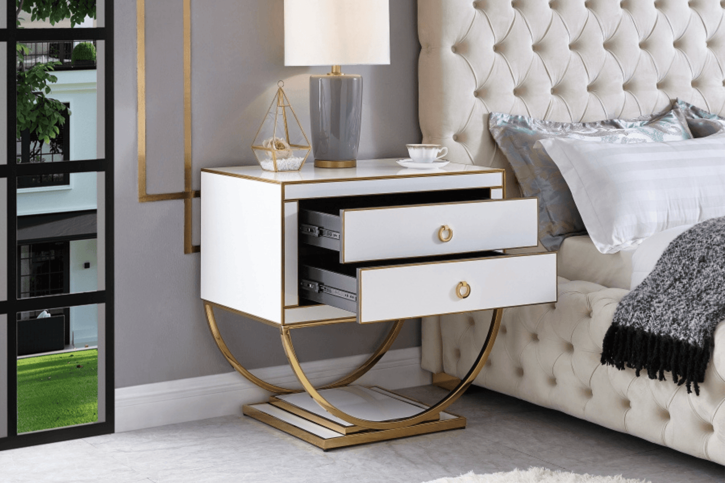 white nightstand