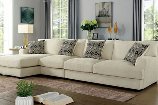 Terni Large Sectional With Left Chaise Model 18CM6587BG-SECT-LL