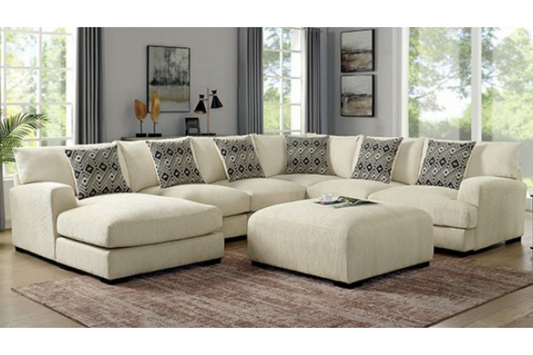 Terni Sectional With Left Chaise Model 18CM6587BG-SECT