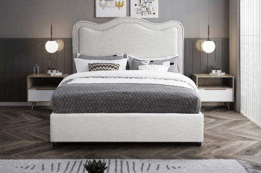 Felix Linen Fabric Bed SKU: Felix - Venini Furniture 