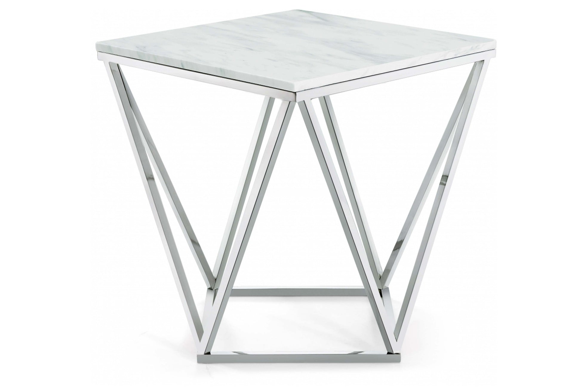 Skyler Chrome End Table SKU: 244-E - Venini Furniture 
