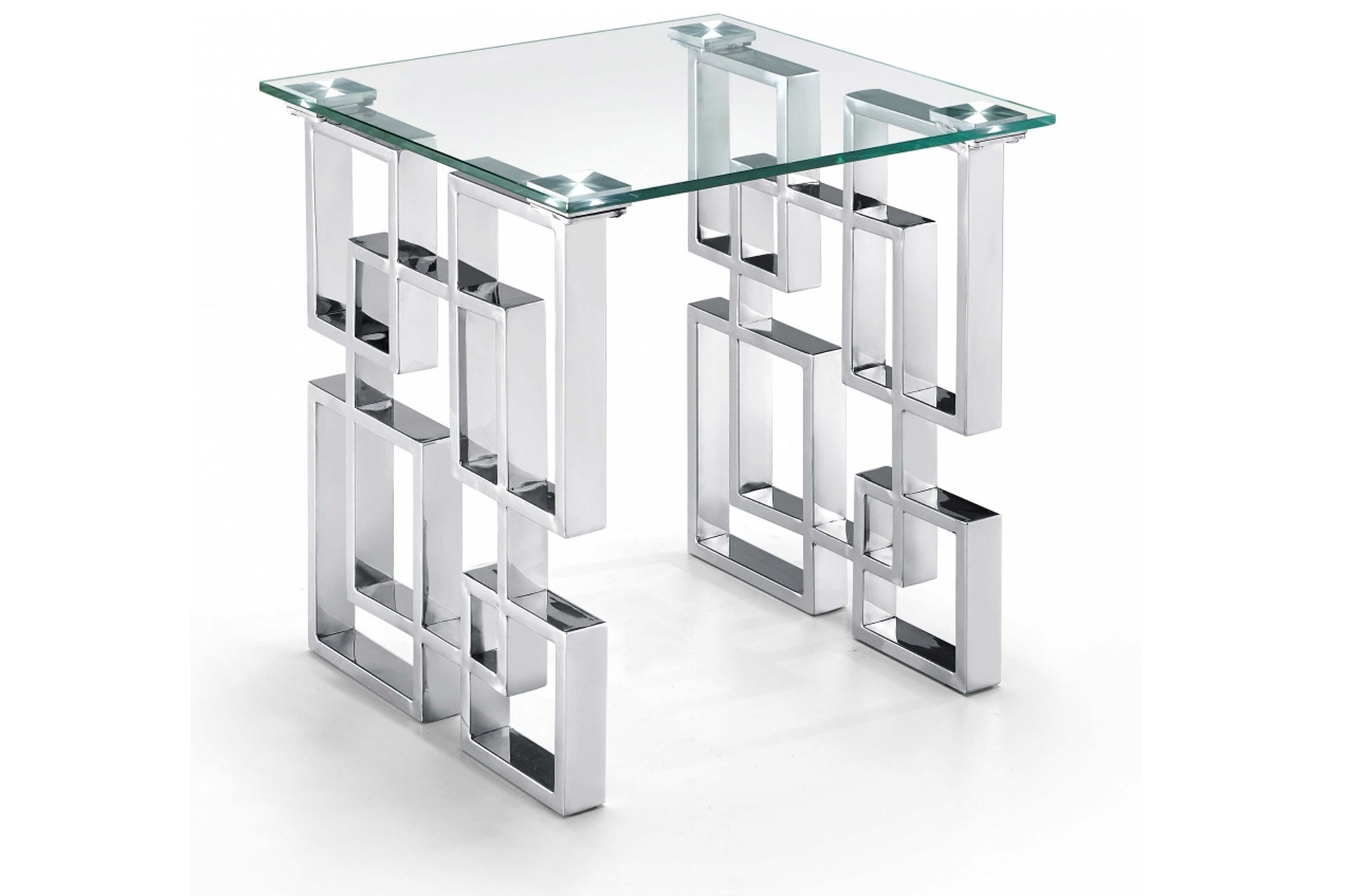 Alexis Chrome End Table SKU: 231-E - Venini Furniture 