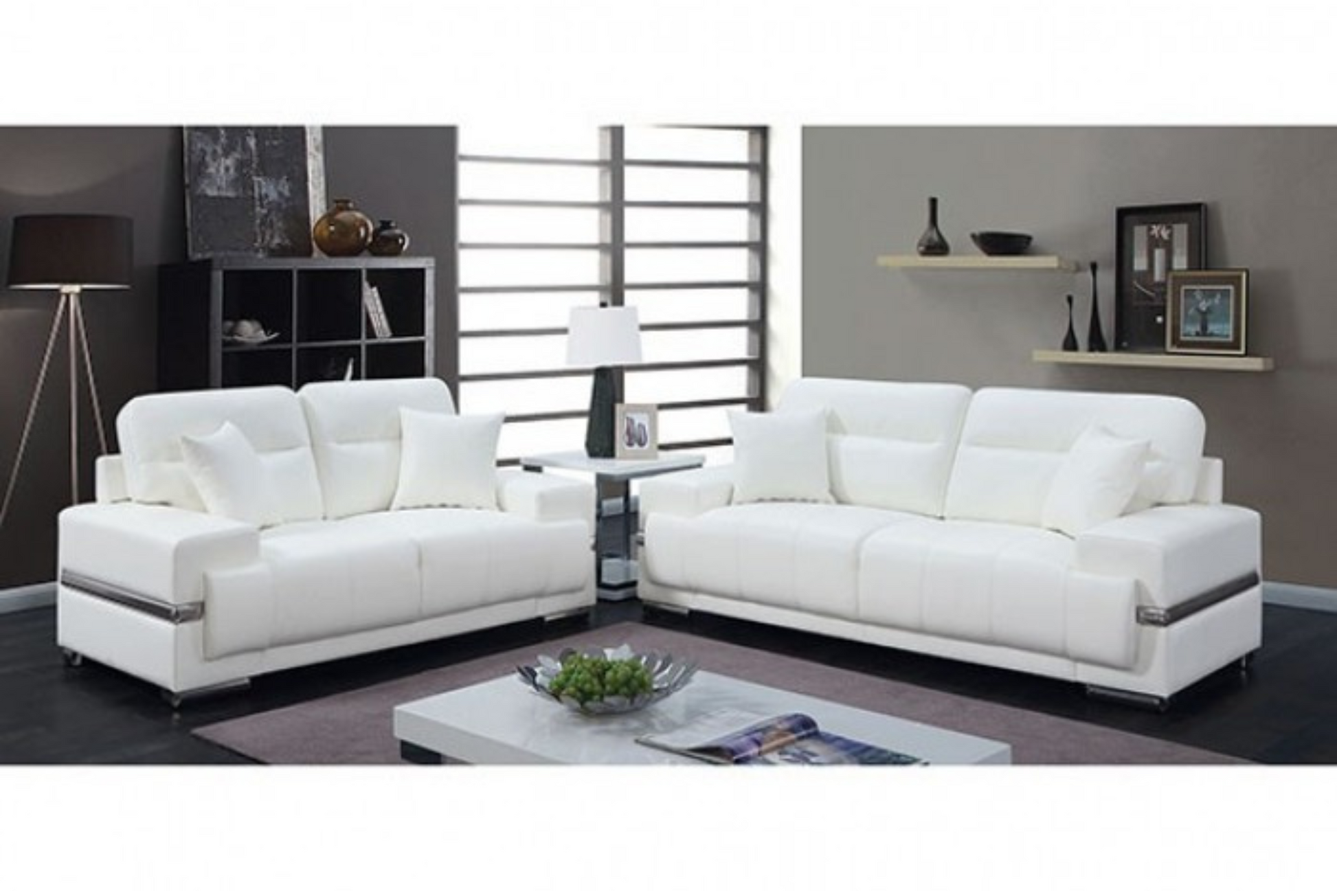 modern italian sofa in white