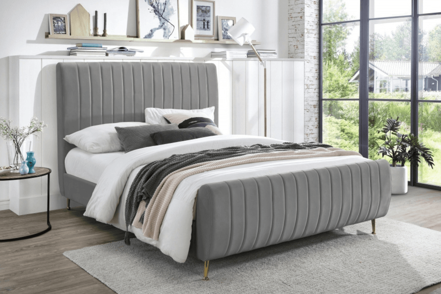 Luxury velvet bed