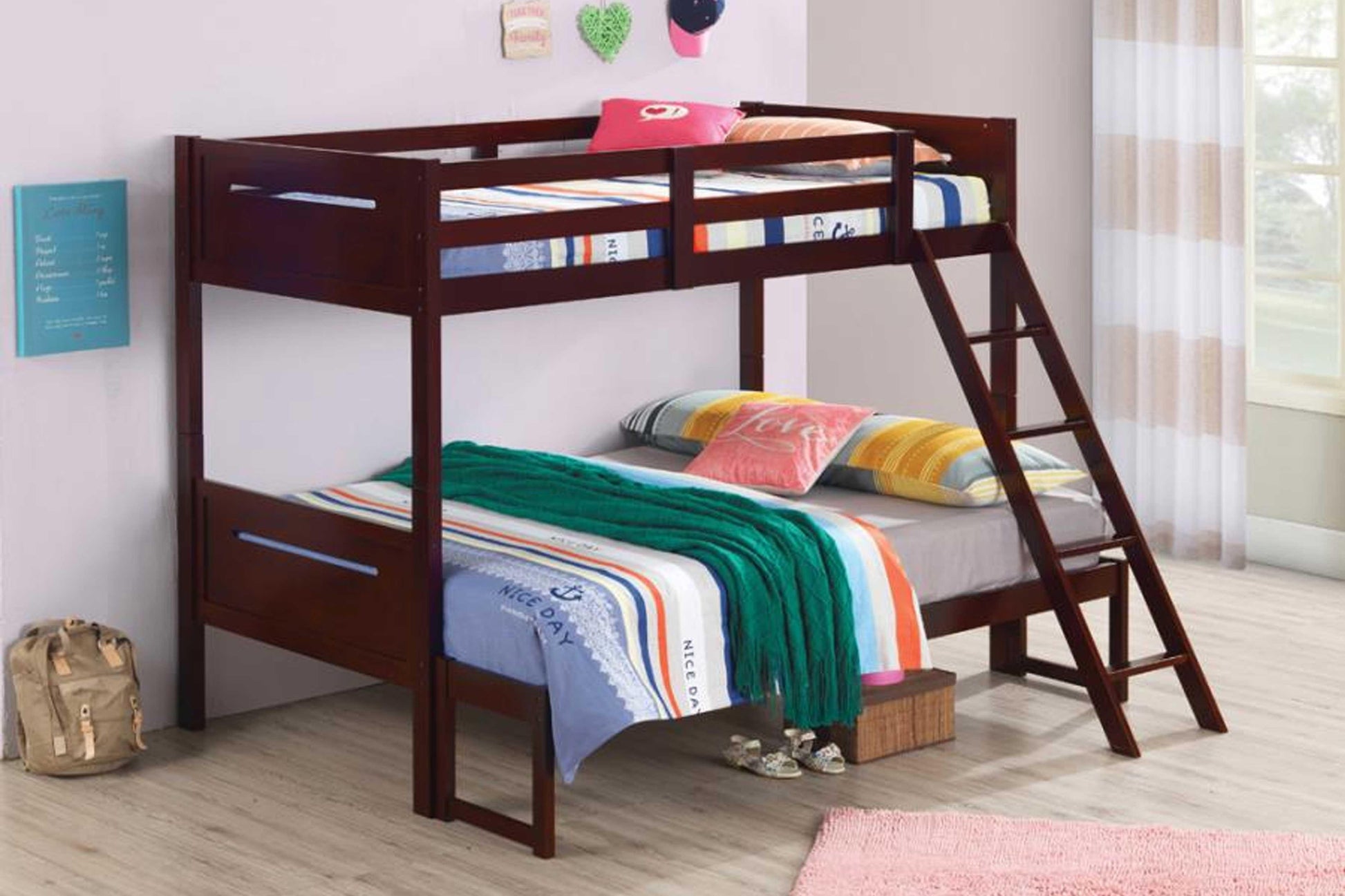TWIN / FULL BUNK BED MODEL 405052 - Venini Furniture 