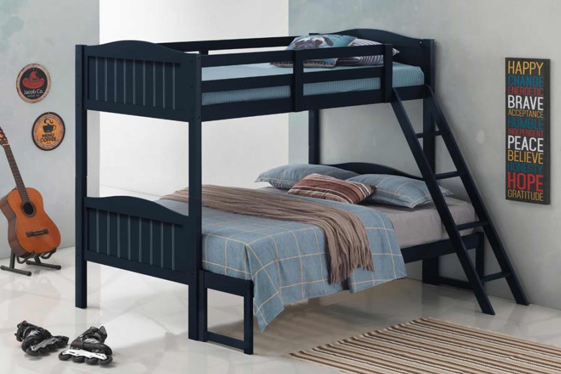 TWIN/FULL BUNK BED MODEL 405054 - Venini Furniture 