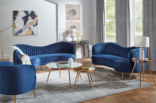 Sophia Camel Back Living Room Set Blue Model 18506861-S3